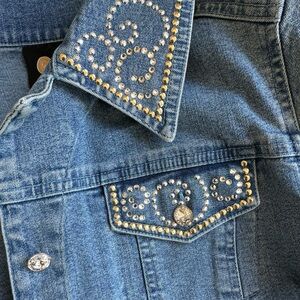 Christine Alexander Denim *Bling* Jacket, Size Medium